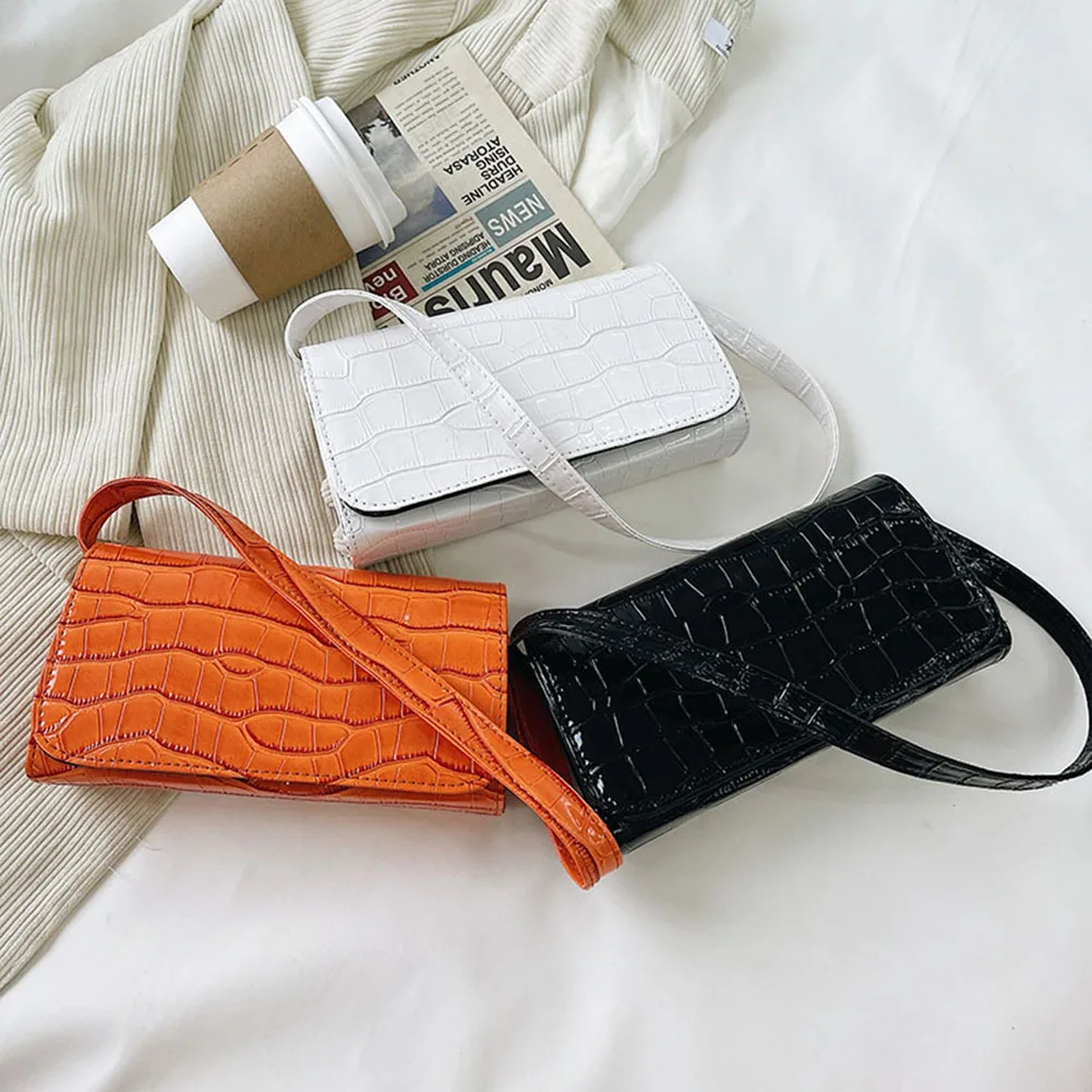 Simple PU Leather Shoulder Flap Bags Small Women Pure Color Subaxillary Bags Soft Stone Pattern Underarm Bags
Simple PU Leather Shoulder Flap Bags Small Women Pure Color Subaxillary Bags Soft Stone Pattern Underarm Bags