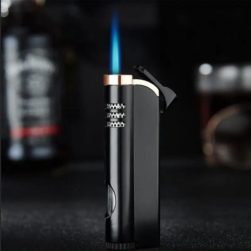 Metal Lighters Windproof Gas Lighter Blue Flame Small Spray Gun Cigar Butane Lighters Thin Portable Torch Cigarett Lighter
Metal Lighters Windproof Gas Lighter Blue Flame Small Spray Gun Cigar Butane Lighters Thin Portable Torch Cigarett Lighter
