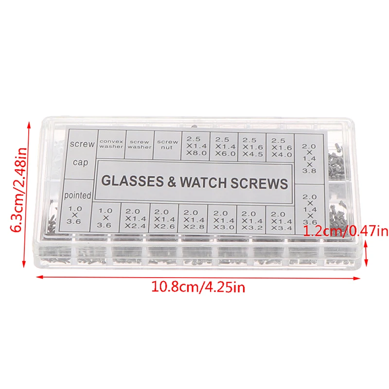 1000pcs Assorted Screws Screwdriver Set For Sunglasses Eye Glasses Repair Tools Small Stainless Steel Screws
1000pcs Assorted Screws Screwdriver Set For Sunglasses Eye Glasses Repair Tools Small Stainless Steel Screws