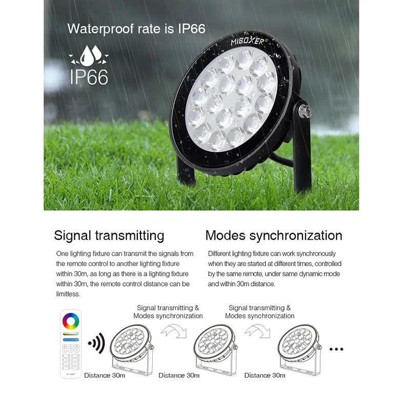 Miboxer 15W Garden Light FUTC03 RGB+CCT led Lawn Light Waterproof IP66 Outdoor Lighting AC100~240V 50/60Hz
Miboxer 15W Garden Light FUTC03 RGB+CCT led Lawn Light Waterproof IP66 Outdoor Lighting AC100~240V 50/60Hz