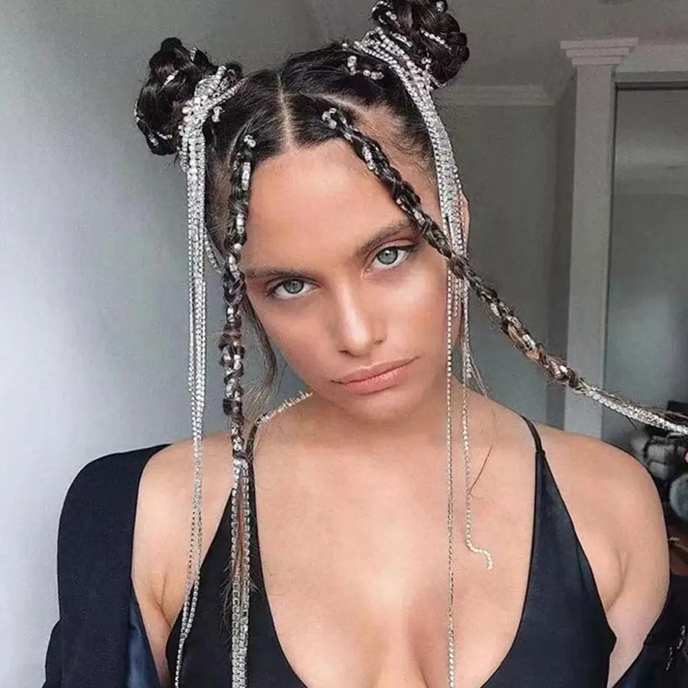 120cm Shiny Long Tassel Braided Hair Chain Hip Hair Hop Jewelry Women's Chain Clip Crystal Accessories Extension G4y9
120cm Shiny Long Tassel Braided Hair Chain Hip Hair Hop Jewelry Women's Chain Clip Crystal Accessories Extension G4y9