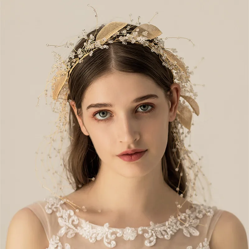 MYFEIVO Golden Bridal Headband Handmade Crystal Leaf Headband Bridal Headwear Wedding Accessories HQ1367
MYFEIVO Golden Bridal Headband Handmade Crystal Leaf Headband Bridal Headwear Wedding Accessories HQ1367