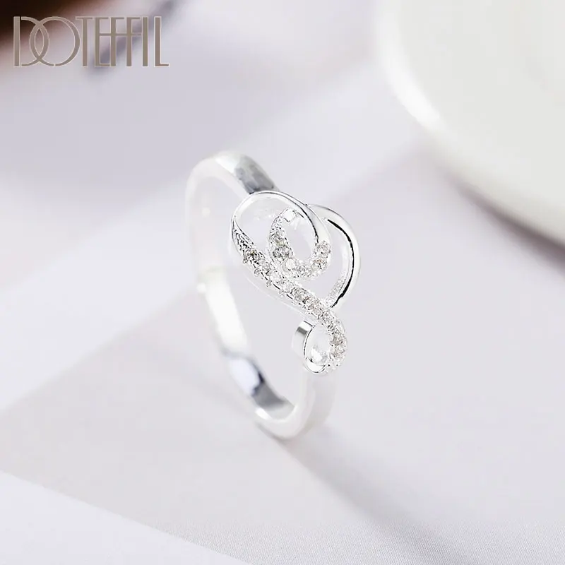 DOTEFFIL 925 Sterling Silver Heart-Shaped AAA Zircon Ring For Women Wedding Engagement Party Charm Gift Fashion Jewelry
DOTEFFIL 925 Sterling Silver Heart-Shaped AAA Zircon Ring For Women Wedding Engagement Party Charm Gift Fashion Jewelry