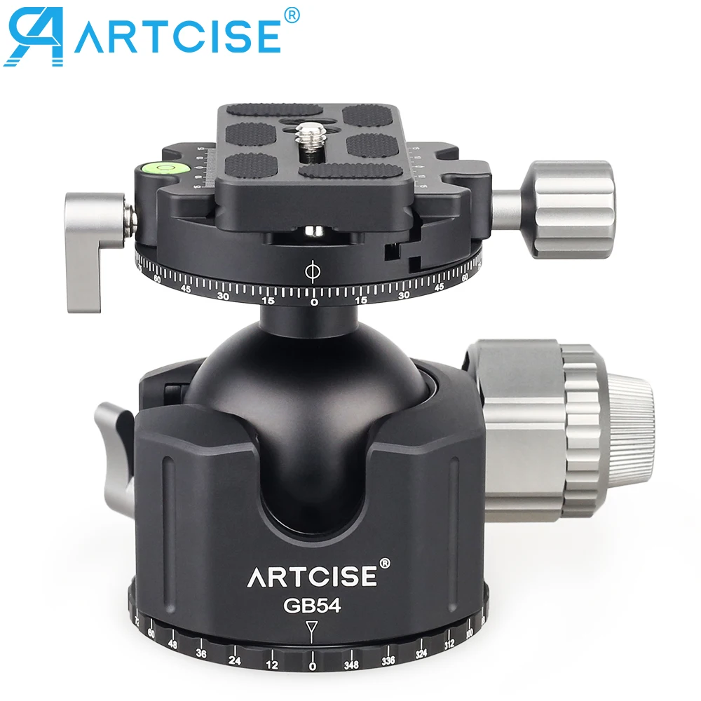 Tripod Head Universal Ball Head Professional Dual Panoramic Low Profile Ballhead Mount Quick Release Plate for DSLR Camera GB54
Tripod Head Universal Ball Head Professional Dual Panoramic Low Profile Ballhead Mount Quick Release Plate for DSLR Camera GB54