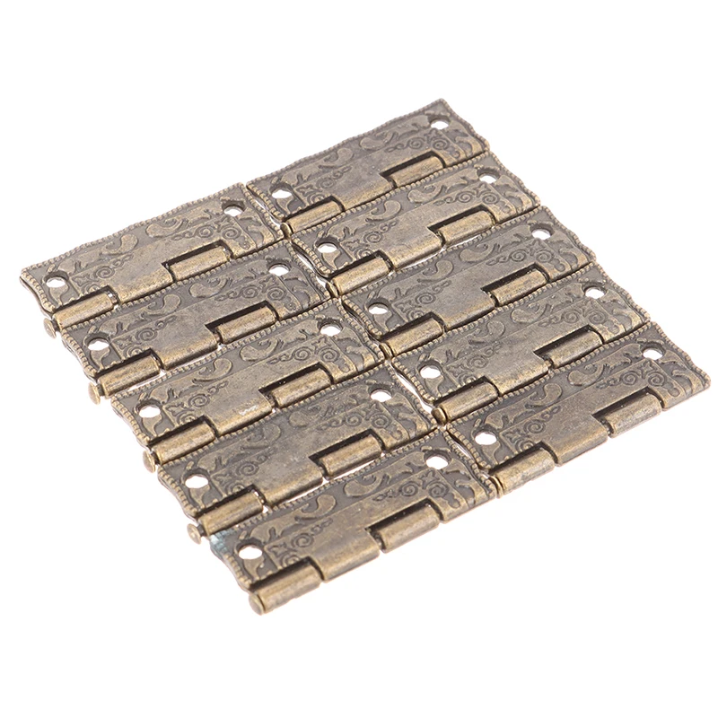 10pcs/set 36*23mm Bronze Hinges Cabinet Door Drawer Decor Vintage Hinge 
10pcs/set 36*23mm Bronze Hinges Cabinet Door Drawer Decor Vintage Hinge