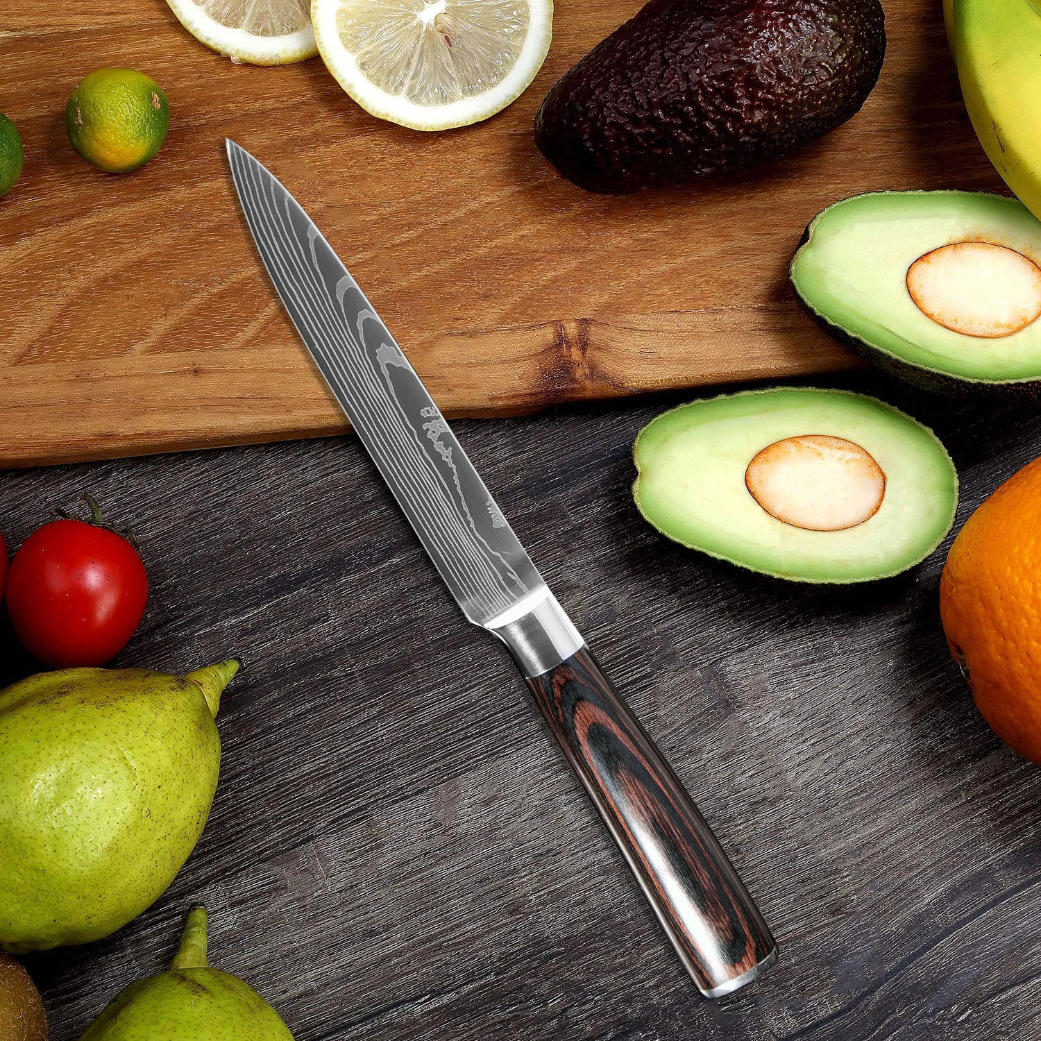 XITUO Utility Knife 5 inch Stainless Steel Sharp Paring knives Cut Vegetables Laser Damascus Pattern Kitchen Steak Knives New
XITUO Utility Knife 5 inch Stainless Steel Sharp Paring knives Cut Vegetables Laser Damascus Pattern Kitchen Steak Knives New