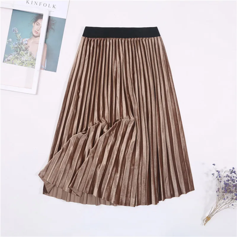 Ladies Vintage Autumn Winter Women Velvet Skirt High Waisted Elegant Sexy Skinny Black Pleated Skirts Female Maxi Skirts Womens
Ladies Vintage Autumn Winter Women Velvet Skirt High Waisted Elegant Sexy Skinny Black Pleated Skirts Female Maxi Skirts Womens