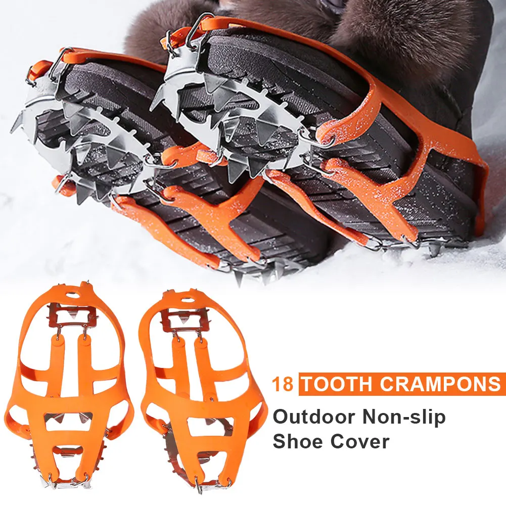 Anti-ski Climbing Shoe Cover 18 Teeth Claw Shoe Cover Non-Slip Shoes Cover for Walking, Jogging, or Hiking on Snow and Ice
Anti-ski Climbing Shoe Cover 18 Teeth Claw Shoe Cover Non-Slip Shoes Cover for Walking, Jogging, or Hiking on Snow and Ice