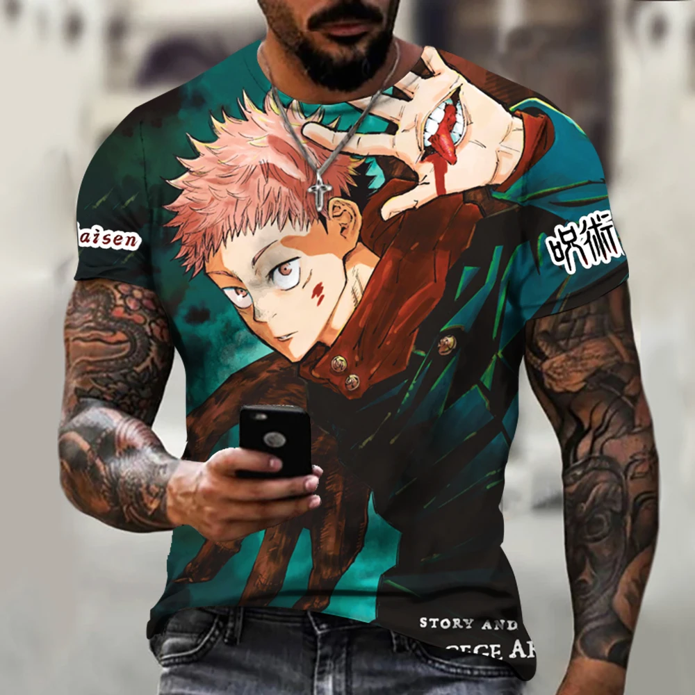 T-shirts Man Summer Manga Jujutsu Kaisen Itadori Yuji Hip Hop Harajuku Style Short Sleeves Fitted Soft Tops Oversized T-shirt
T-shirts Man Summer Manga Jujutsu Kaisen Itadori Yuji Hip Hop Harajuku Style Short Sleeves Fitted Soft Tops Oversized T-shirt