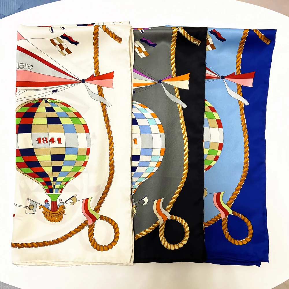 Cartoon balloon Twill Silk Scarf Handmade Curled Luxury Brand Square Hijab Scarf Women Bandana Foulard Head Scarves Shawl
Cartoon balloon Twill Silk Scarf Handmade Curled Luxury Brand Square Hijab Scarf Women Bandana Foulard Head Scarves Shawl