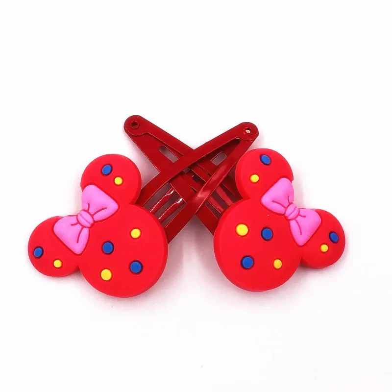 2PCS Cartoon Minnie Mickey Bowknot Hair Clips Accessories Wear Pins Hairgrip Tie Girls Cosplay Party Gift | Аксессуары для одежды
