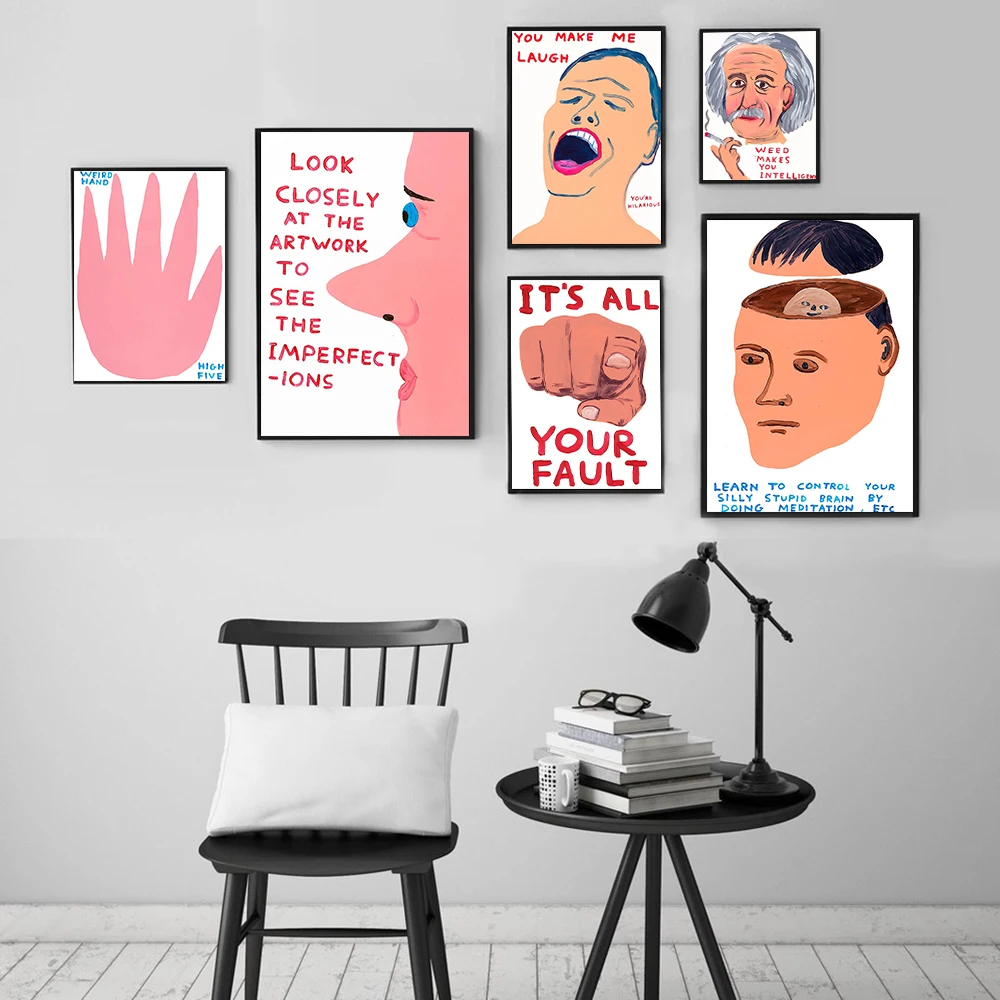Funny Gift Canvas Painting D.Shrigley Posters Contemporary Art Print Make Me Laugh Fashion Wall Art Pictures For Home Decoration
Funny Gift Canvas Painting D.Shrigley Posters Contemporary Art Print Make Me Laugh Fashion Wall Art Pictures For Home Decoration
