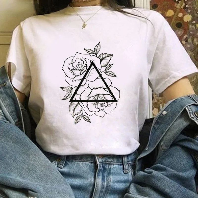 Summer fashion female T-shirt wind chime printed T-shirt O-neck short-sleeved Harajuku graphic T-shirt white top women
Summer fashion female T-shirt wind chime printed T-shirt O-neck short-sleeved Harajuku graphic T-shirt white top women