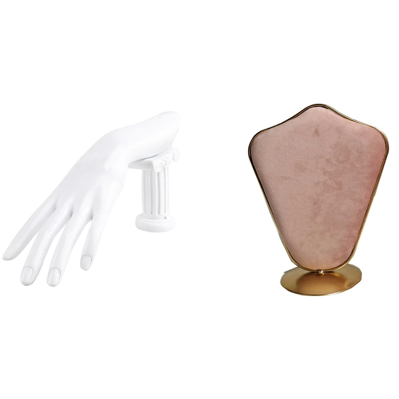 1 Pcs Mannequin Hand Finger Glove Ring Bracelet Display Stand & 1 Pcs A Side Pink B Side Blue Necklace Set Display Stand
1 Pcs Mannequin Hand Finger Glove Ring Bracelet Display Stand & 1 Pcs A Side Pink B Side Blue Necklace Set Display Stand