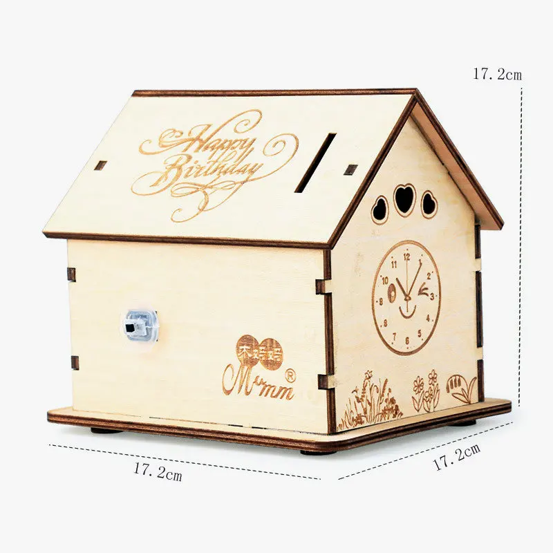 Free shipping Baby Wooden LED lights store money cans Cabin Piggy bank, Teaching materials hand - made house, Kids wooden toy 
Free shipping Baby Wooden LED lights store money cans Cabin Piggy bank, Teaching materials hand - made house, Kids wooden toy