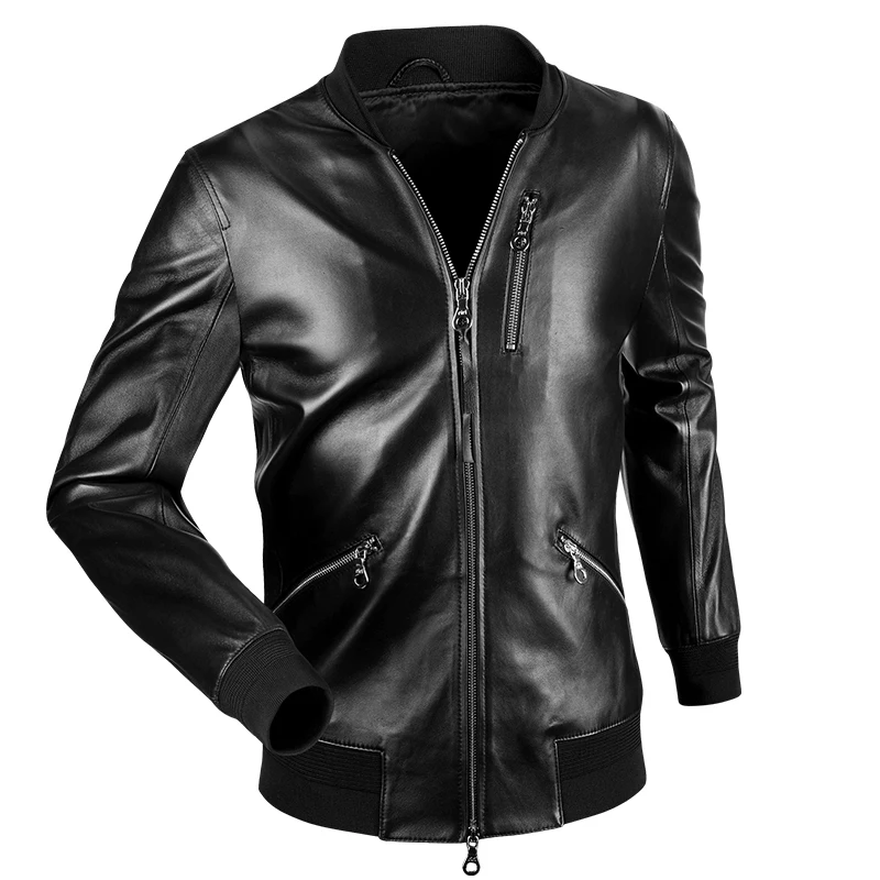 classic shipping,mens Free baseball leather Jacket,quality genuine sheepskin coat.thin soft black men jackets.fashion sales
classic shipping,mens Free baseball leather Jacket,quality genuine sheepskin coat.thin soft black men jackets.fashion sales