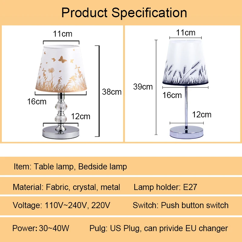 Crystal Table Lamps LED Bedside Lamp Nordic Desk Lamp Bedroom Living Room Lights Study Book Light Vanity Table Light E27 EU Plug
Crystal Table Lamps LED Bedside Lamp Nordic Desk Lamp Bedroom Living Room Lights Study Book Light Vanity Table Light E27 EU Plug