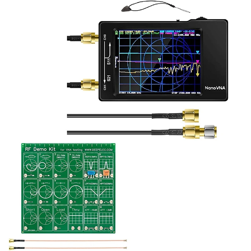 NanoVNA Vector Network Analyzer 2.8 inch Touchscreen with Case + Filter Attenuator RF Demo Kit NanoVNA RF Tester Board
NanoVNA Vector Network Analyzer 2.8 inch Touchscreen with Case + Filter Attenuator RF Demo Kit NanoVNA RF Tester Board