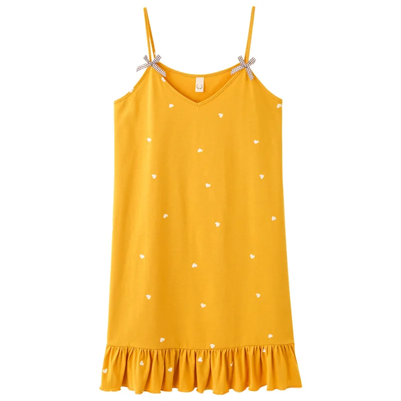 2021 new spring and summer cotton nightdress women's loose thin casual vest sleeveless pajamas cotton girl's dress 
2021 new spring and summer cotton nightdress women's loose thin casual vest sleeveless pajamas cotton girl's dress
