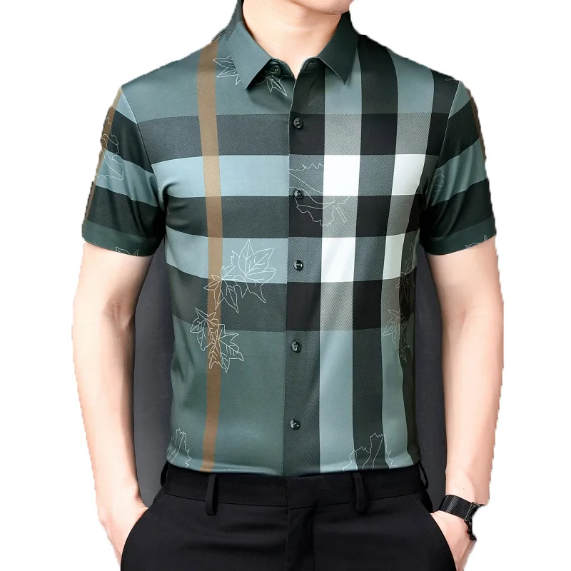 Summer new men's business shirt men's casual plaid shirt fashion men's Lapel trend men
Summer new men's business shirt men's casual plaid shirt fashion men's Lapel trend men