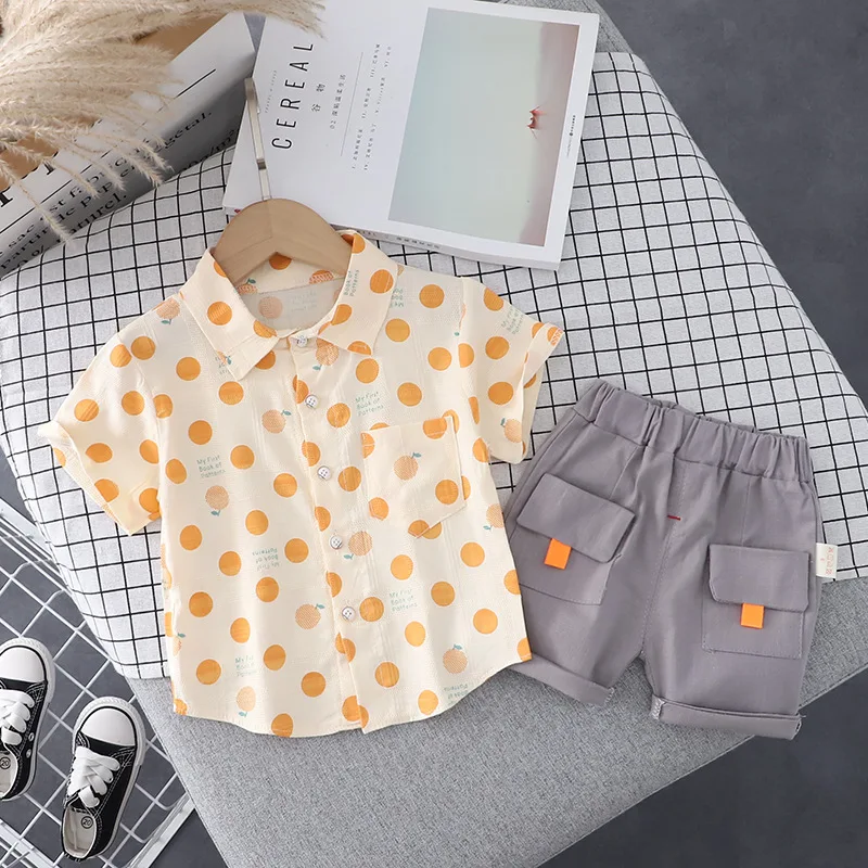Summer Children Clothing Sets Baby Boys Dot Letter Print Lapel T-Shirt +Tooling Shorts Kids Suits Toddler Girls Fashion Clothes
Summer Children Clothing Sets Baby Boys Dot Letter Print Lapel T-Shirt +Tooling Shorts Kids Suits Toddler Girls Fashion Clothes