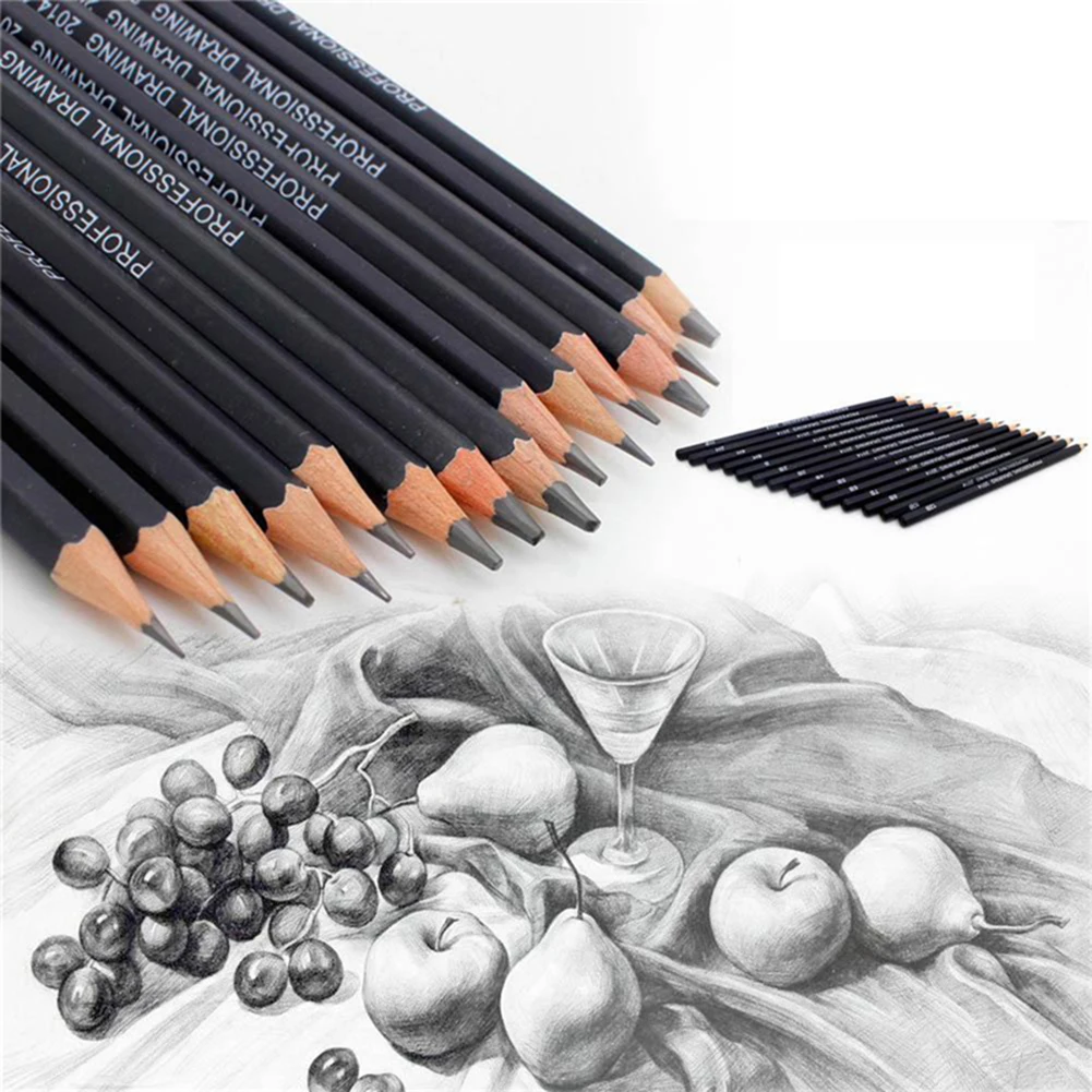 14pcs Professional Sketch and Drawing Writing Pencil Stationery Supply 1B 2B 3B 4B 5B 6B 7B 8B 10B 12B 2H 4H 6H HB Painting Pen
14pcs Professional Sketch and Drawing Writing Pencil Stationery Supply 1B 2B 3B 4B 5B 6B 7B 8B 10B 12B 2H 4H 6H HB Painting Pen