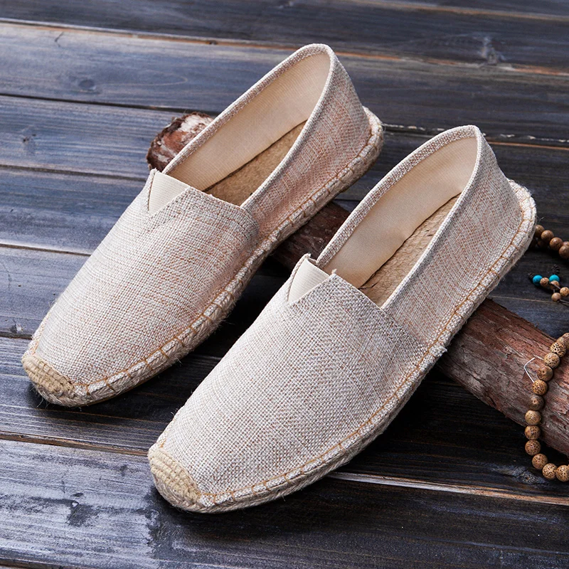 Men Canvas Shoes Breathable Loafers Slip On Solid Black White Hemp Wrap shoes Mens Espadrilles Fisherman driving Shoes A21-10
Men Canvas Shoes Breathable Loafers Slip On Solid Black White Hemp Wrap shoes Mens Espadrilles Fisherman driving Shoes A21-10