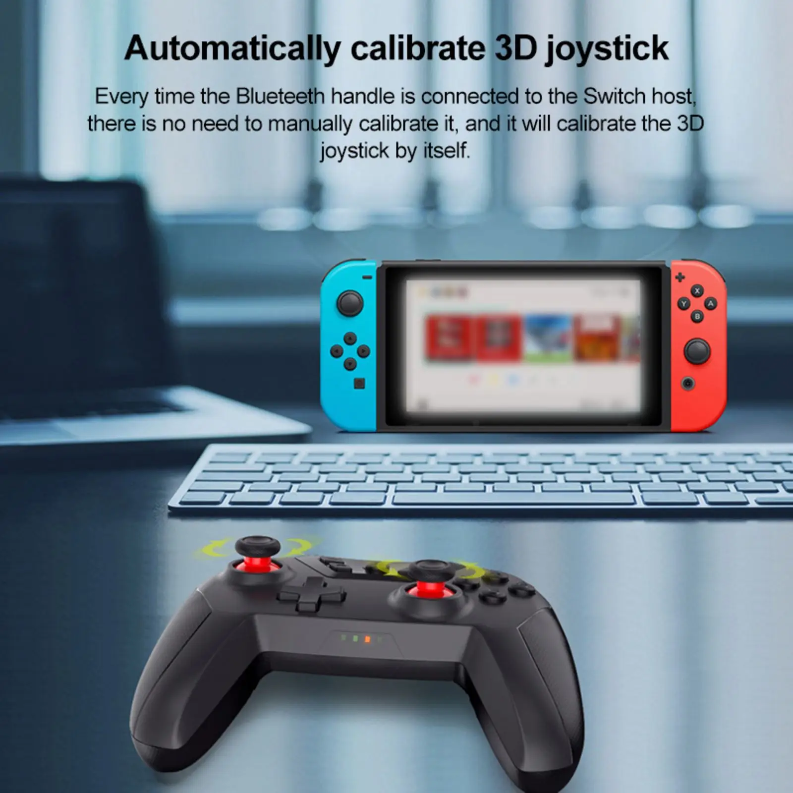 Беспроводной игровой Bluetooth-контроллер с 3D рокером, функция пробуждения, двойной мотор, интеллектуальный геймпад, Поддержка NFC-датчика
Беспроводной игровой Bluetooth-контроллер с 3D рокером, функция пробуждения, двойной мотор, интеллектуальный геймпад, Поддержка NFC-датчика