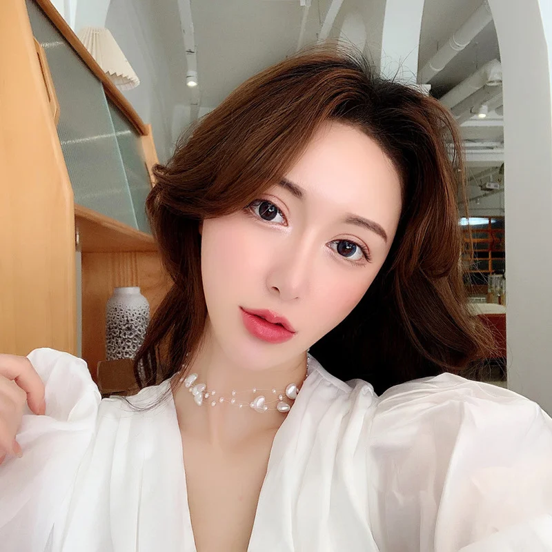 LOVOACC Summer Holiday Temperament Multi Layers Love Heart Imitation Pearl Chokers Necklace for Women Beaded Necklace Jewellery
LOVOACC Summer Holiday Temperament Multi Layers Love Heart Imitation Pearl Chokers Necklace for Women Beaded Necklace Jewellery