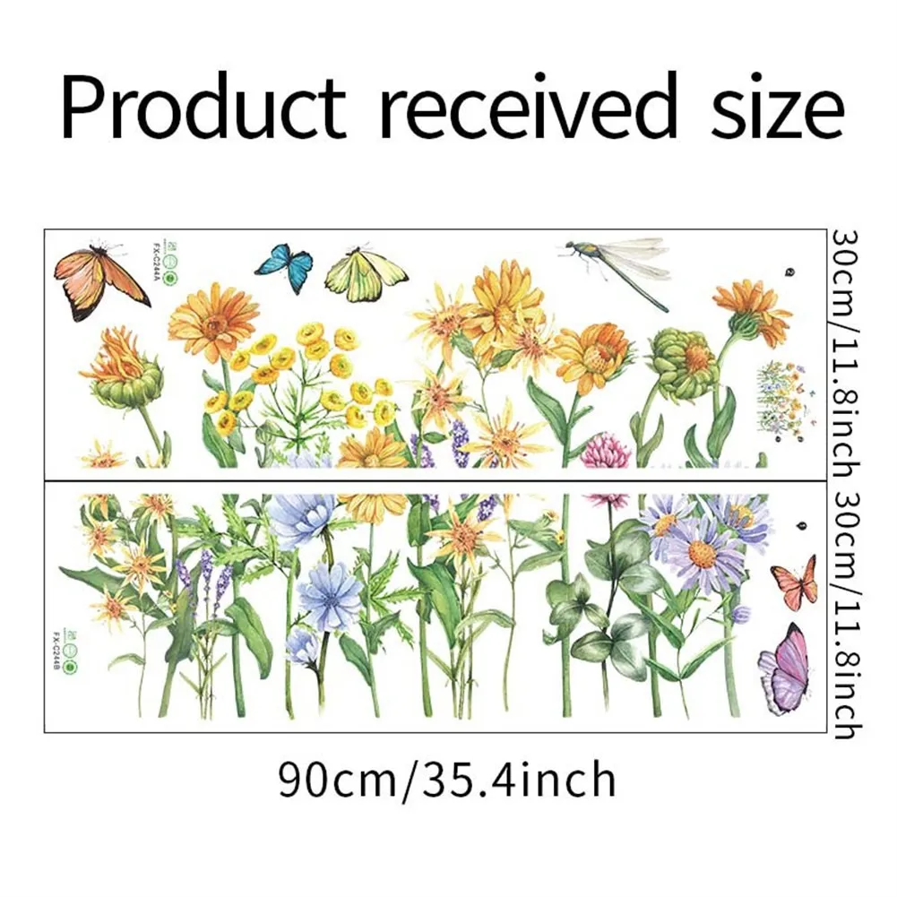 2PCS 30*90cm Small Fresh Flowers Butterfly Dragonfly Skirting Living Room Bedroom Wall Decoration Wall Stickers Se-lf-adhesive
2PCS 30*90cm Small Fresh Flowers Butterfly Dragonfly Skirting Living Room Bedroom Wall Decoration Wall Stickers Se-lf-adhesive