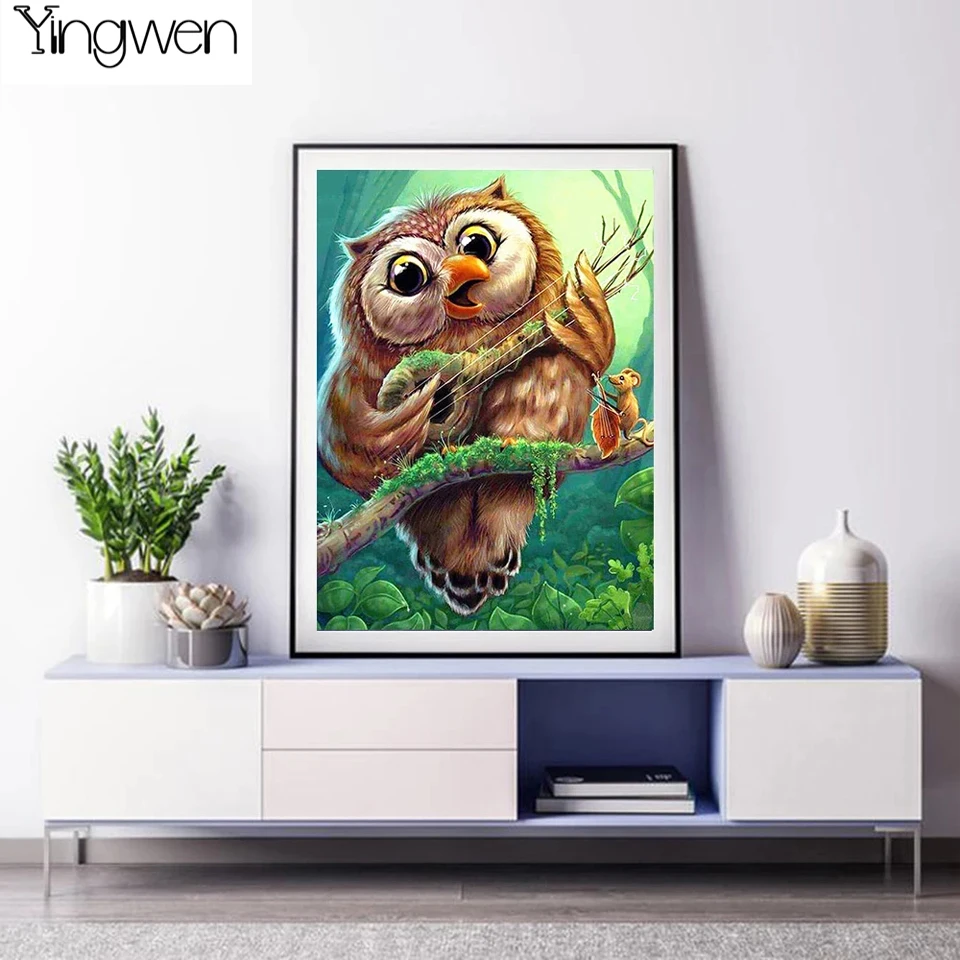 NEW 5D DIY Diamond Painting Owl Duet Full Diamond Embroidery Cartoons Animal Craft Kits Rhinestones Mosaic Picture Home Decor
NEW 5D DIY Diamond Painting Owl Duet Full Diamond Embroidery Cartoons Animal Craft Kits Rhinestones Mosaic Picture Home Decor