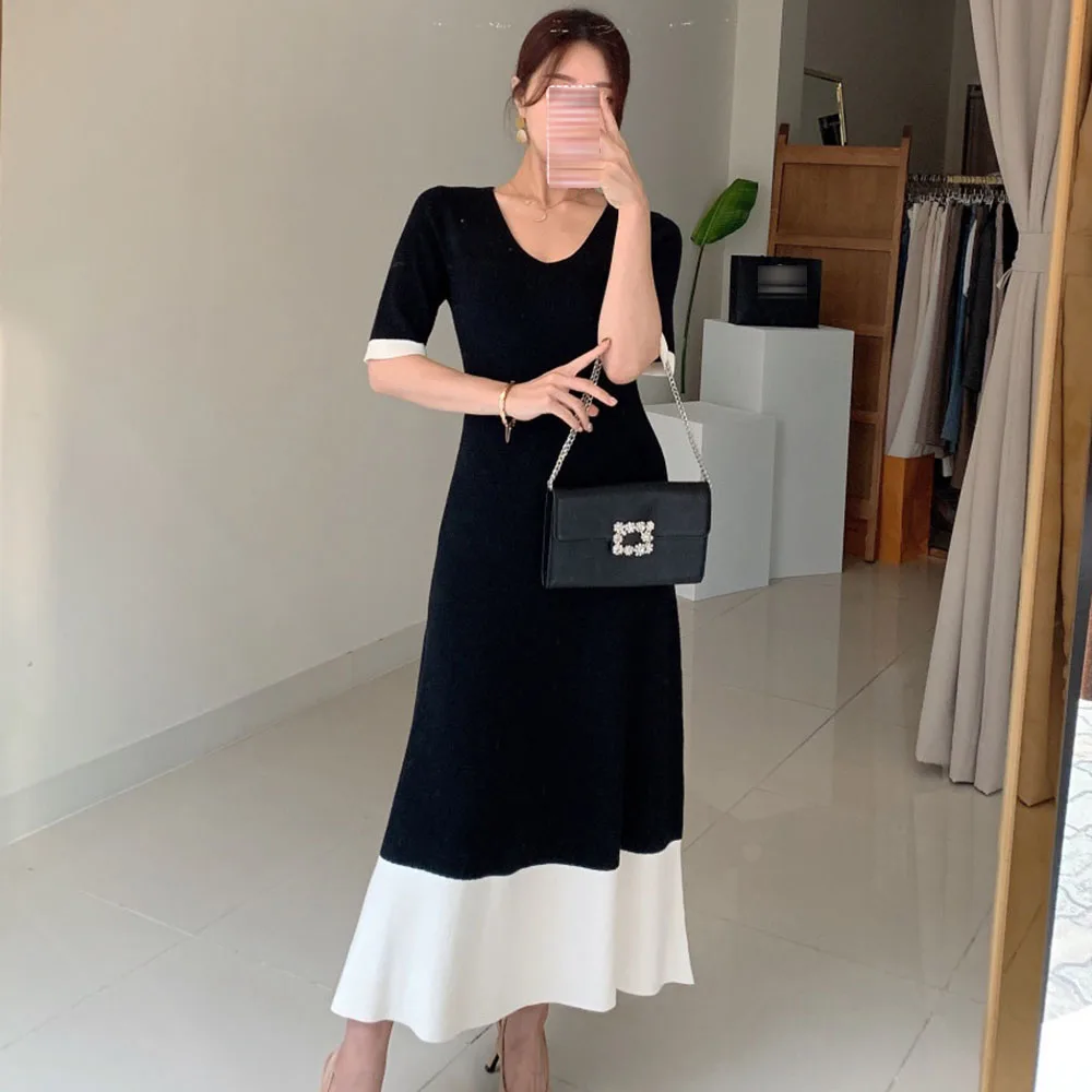 Japanese Style Fashion Temperament 2021 Summer Women's Dress Loose Elegant Casual Color Contrast Splicing Round Neck Summer
Japanese Style Fashion Temperament 2021 Summer Women's Dress Loose Elegant Casual Color Contrast Splicing Round Neck Summer