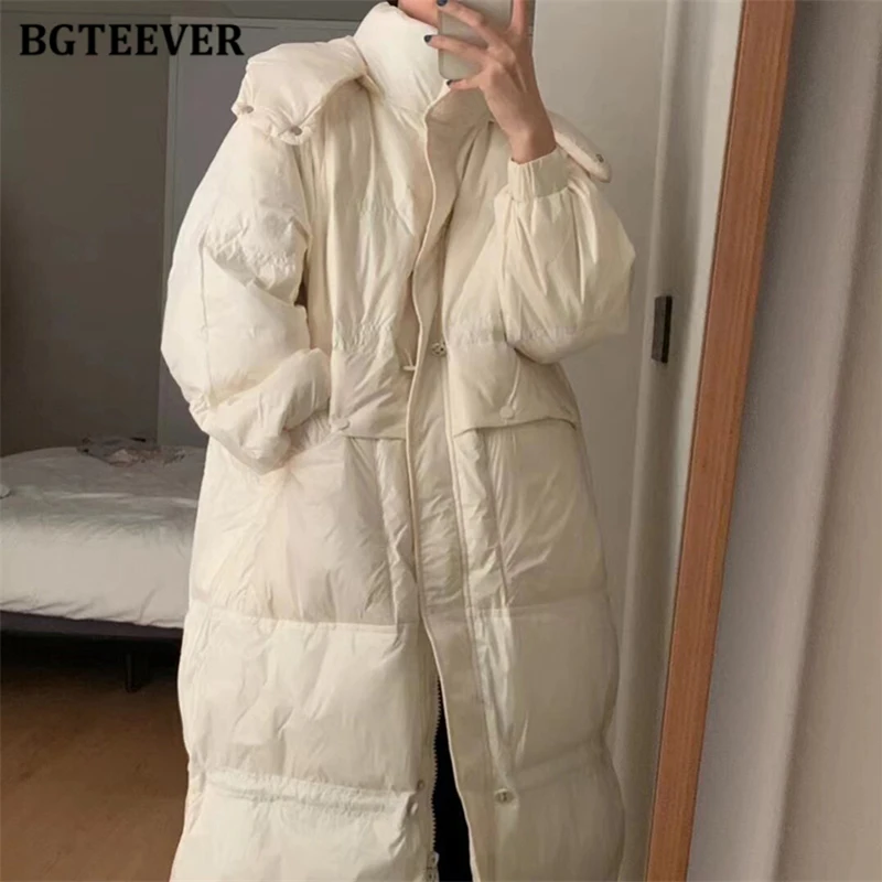 BGTEEVER Thicken Winter Hooded Oversized Women Down Jackets Full Sleeve Single-breasted Zippers Loose Casual Female Parkas 2021
BGTEEVER Thicken Winter Hooded Oversized Women Down Jackets Full Sleeve Single-breasted Zippers Loose Casual Female Parkas 2021