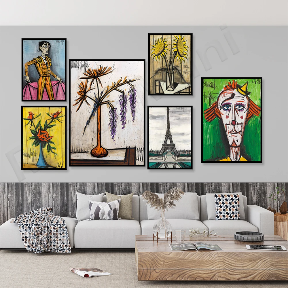 Bernard Buffet--Dahlias and Glycines Eiffel Tower, sunflower, rose bouquet, Giclee Print decorative canvas print poster
Bernard Buffet--Dahlias and Glycines Eiffel Tower, sunflower, rose bouquet, Giclee Print decorative canvas print poster