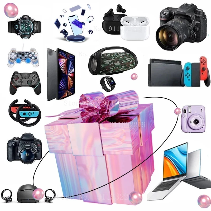 

High Quality Mystery Box 100% Winning 2021 Novelty Surprise Gift Lucky Random Products Phone, Cameras, Drones Anything Possible