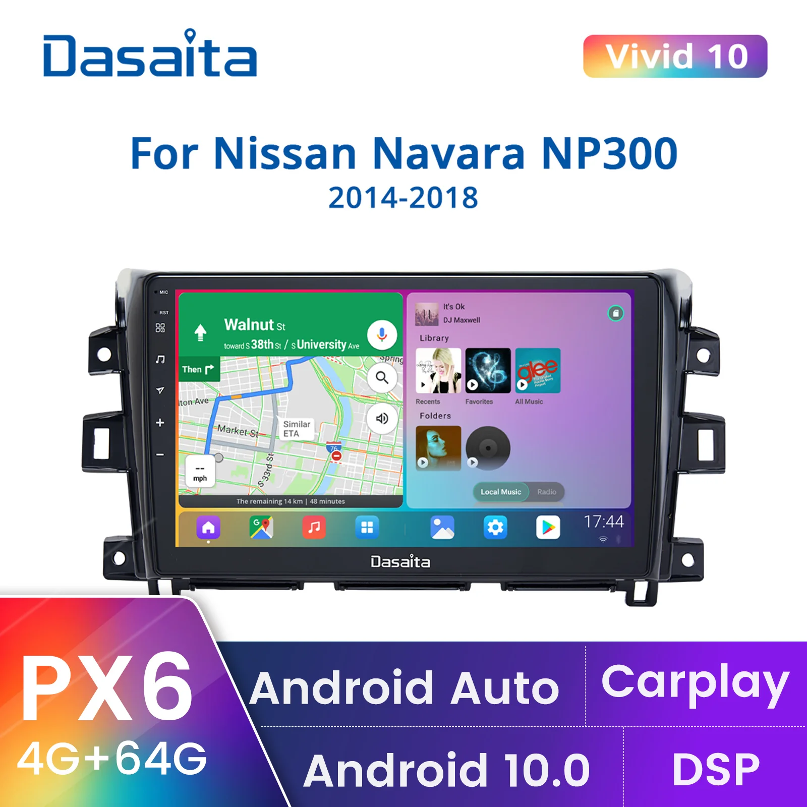 Автомобильный мультимедийный плеер Dasaita, Android 10,0 для Nissan Navara, Авторадио 2015, 2016, 2017, Carplay, Android Auto 1280*720, GPS DSP 1din
Автомобильный мультимедийный плеер Dasaita, Android 10,0 для Nissan Navara, Авторадио 2015, 2016, 2017, Carplay, Android Auto 1280*720, GPS DSP 1din