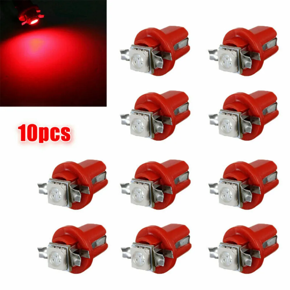 10pcs/set Red T5B8.5D-5050smd LED Instrument Light Width Indicator Center Console Light Lamp 12V Car Accessories
10pcs/set Red T5B8.5D-5050smd LED Instrument Light Width Indicator Center Console Light Lamp 12V Car Accessories