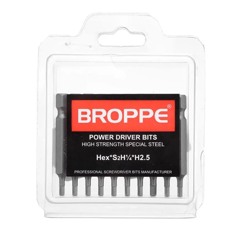 BROPPE 10Pcs Magnetic Hexagon Screwdriver Bits H1.5/H2/H2.5/H3/H4/H5/H6 1/4 Inch Hex Shank Screwdriver Set For Electric drill
BROPPE 10Pcs Magnetic Hexagon Screwdriver Bits H1.5/H2/H2.5/H3/H4/H5/H6 1/4 Inch Hex Shank Screwdriver Set For Electric drill