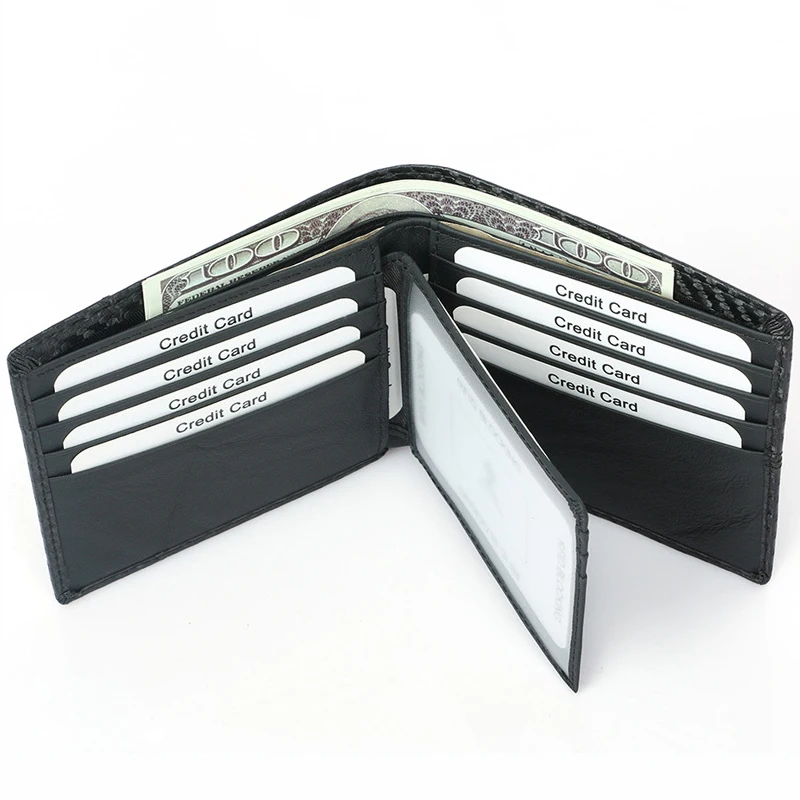 Black Carbon Fiber Short Wallet RFID Blocking Credit Card Holder Wallet Bag Pu Leather Men Cardholder Case Big Creditcard Purse 
Black Carbon Fiber Short Wallet RFID Blocking Credit Card Holder Wallet Bag Pu Leather Men Cardholder Case Big Creditcard Purse