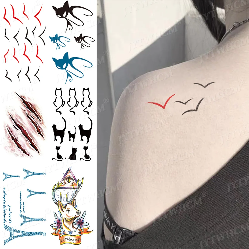 Fake Tattoo Stickers Body Makeup Sexy Swallow Shoulder Realistic Scar Temporary Tattoos Flower Airplane Tower Art Flash Sticker
Fake Tattoo Stickers Body Makeup Sexy Swallow Shoulder Realistic Scar Temporary Tattoos Flower Airplane Tower Art Flash Sticker