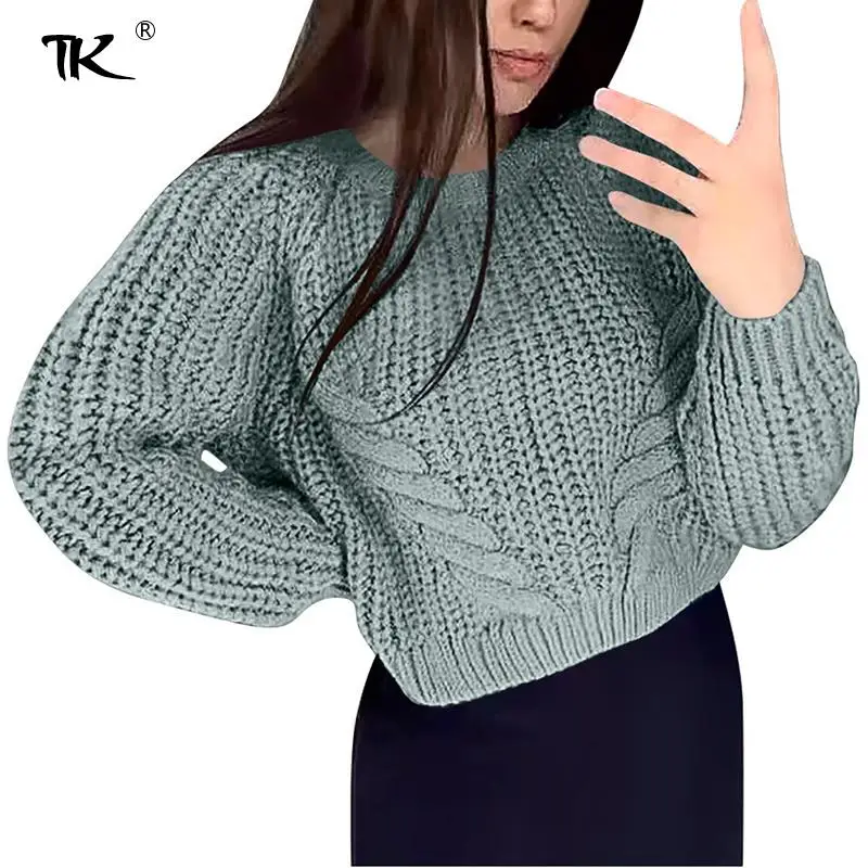 Women's Knitted Sweaters Round Collar Long Sleeve Drop Shoulder Sweater Women Pullovers Loose Casual Cropped Tops 2021 Winter
Women's Knitted Sweaters Round Collar Long Sleeve Drop Shoulder Sweater Women Pullovers Loose Casual Cropped Tops 2021 Winter