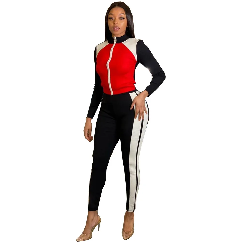 Color Block Patchwork Fitness Tracksuit Two Piece Set Women 2021 Zipper Long Sleeve Sporty Jacket and Skinny Sweatpant Sweatsuit
Color Block Patchwork Fitness Tracksuit Two Piece Set Women 2021 Zipper Long Sleeve Sporty Jacket and Skinny Sweatpant Sweatsuit