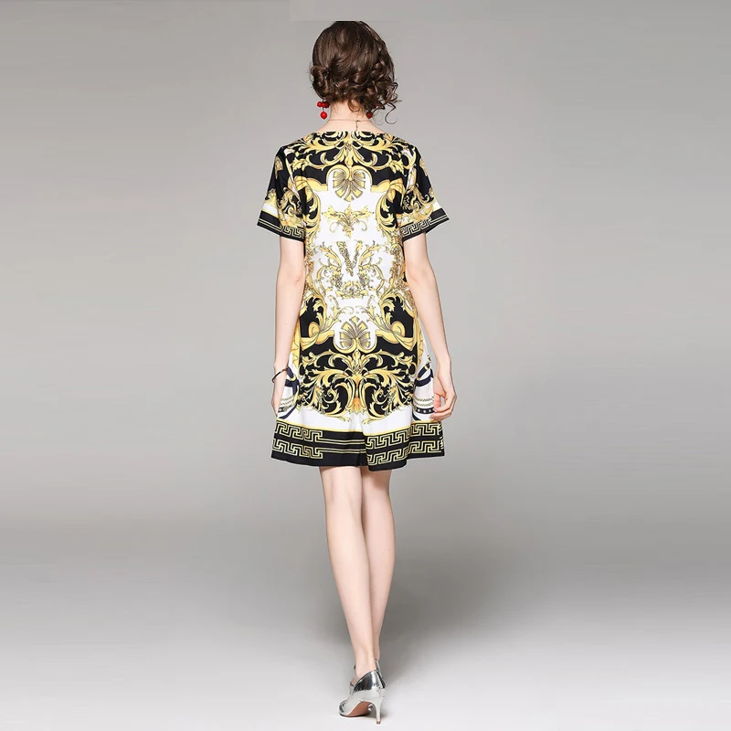 2021 Summer New Designer Short Sleeve Vintage Print Girl Mini Dress Ladies Sundress Elegant Party Dress Holiday Beach Dress
2021 Summer New Designer Short Sleeve Vintage Print Girl Mini Dress Ladies Sundress Elegant Party Dress Holiday Beach Dress