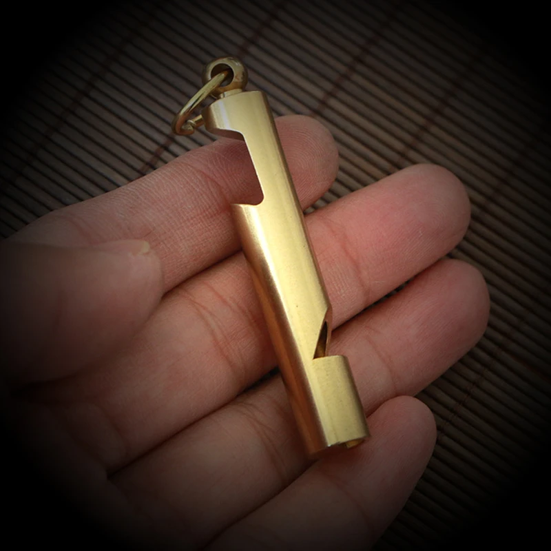 Brass beer bottle opener whistle multifunction keychain pendant outdoor survival whistle 
Brass beer bottle opener whistle multifunction keychain pendant outdoor survival whistle