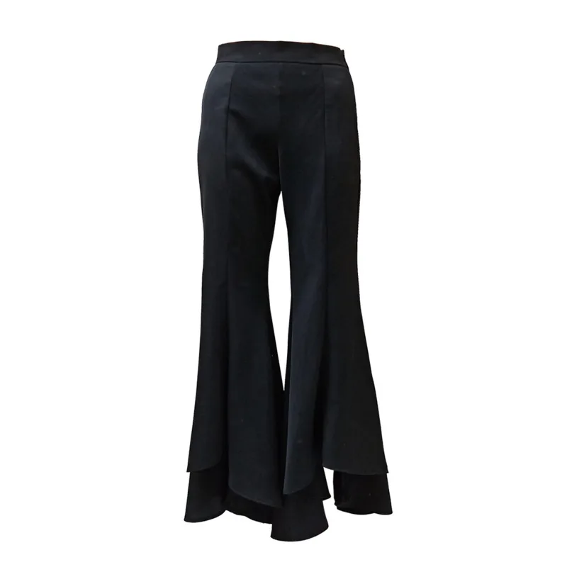 LANMREM women autumn new temperament black flared pants irregular bottoms long trousers high waist slim fashion pants fmale K113
LANMREM women autumn new temperament black flared pants irregular bottoms long trousers high waist slim fashion pants fmale K113