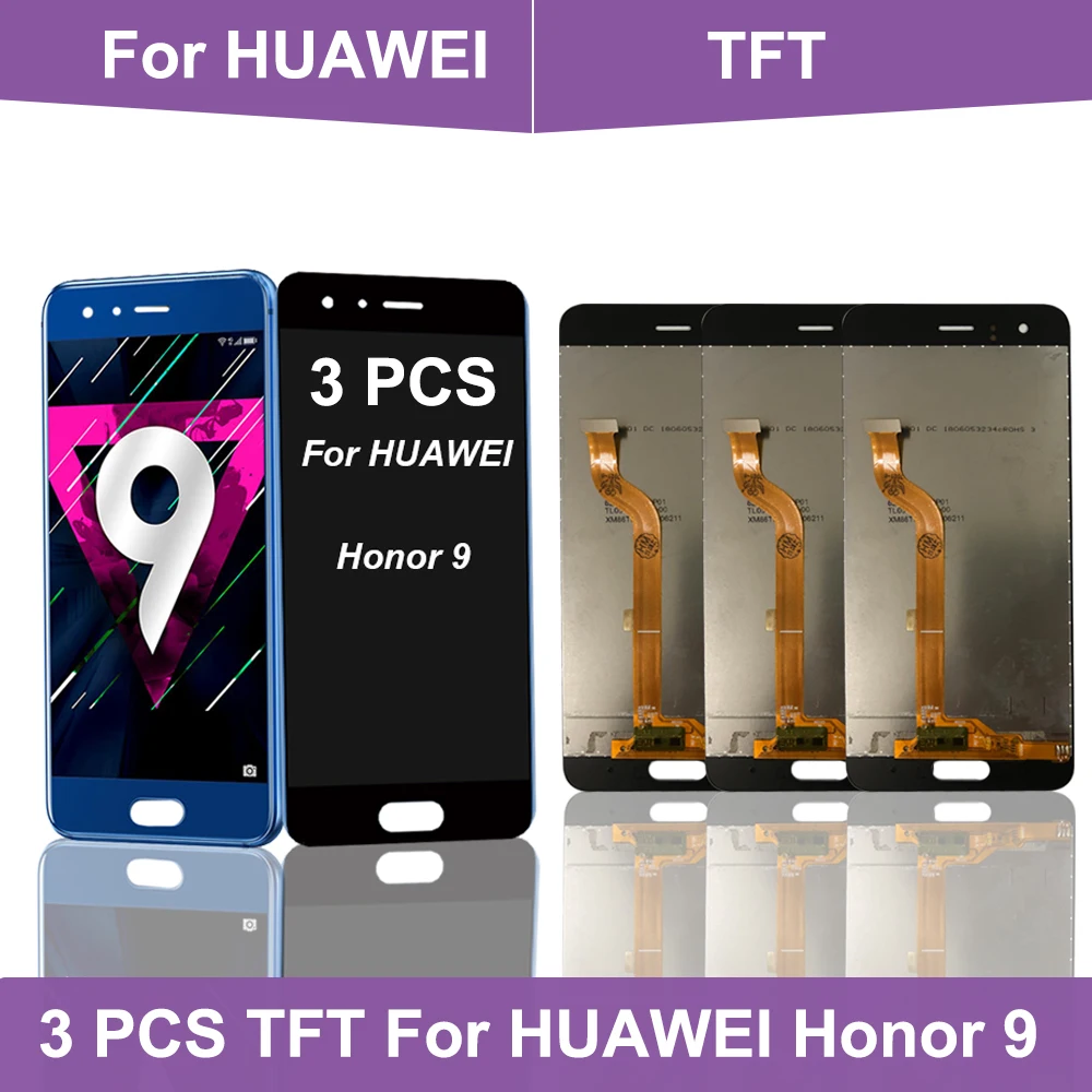 Wholesale 3 pcs LCD Display For Huawei Honor 9 Touch Screen Digitizer Sensor Glass Panel Assembly 5.15 inch 1920*1080
Wholesale 3 pcs LCD Display For Huawei Honor 9 Touch Screen Digitizer Sensor Glass Panel Assembly 5.15 inch 1920*1080