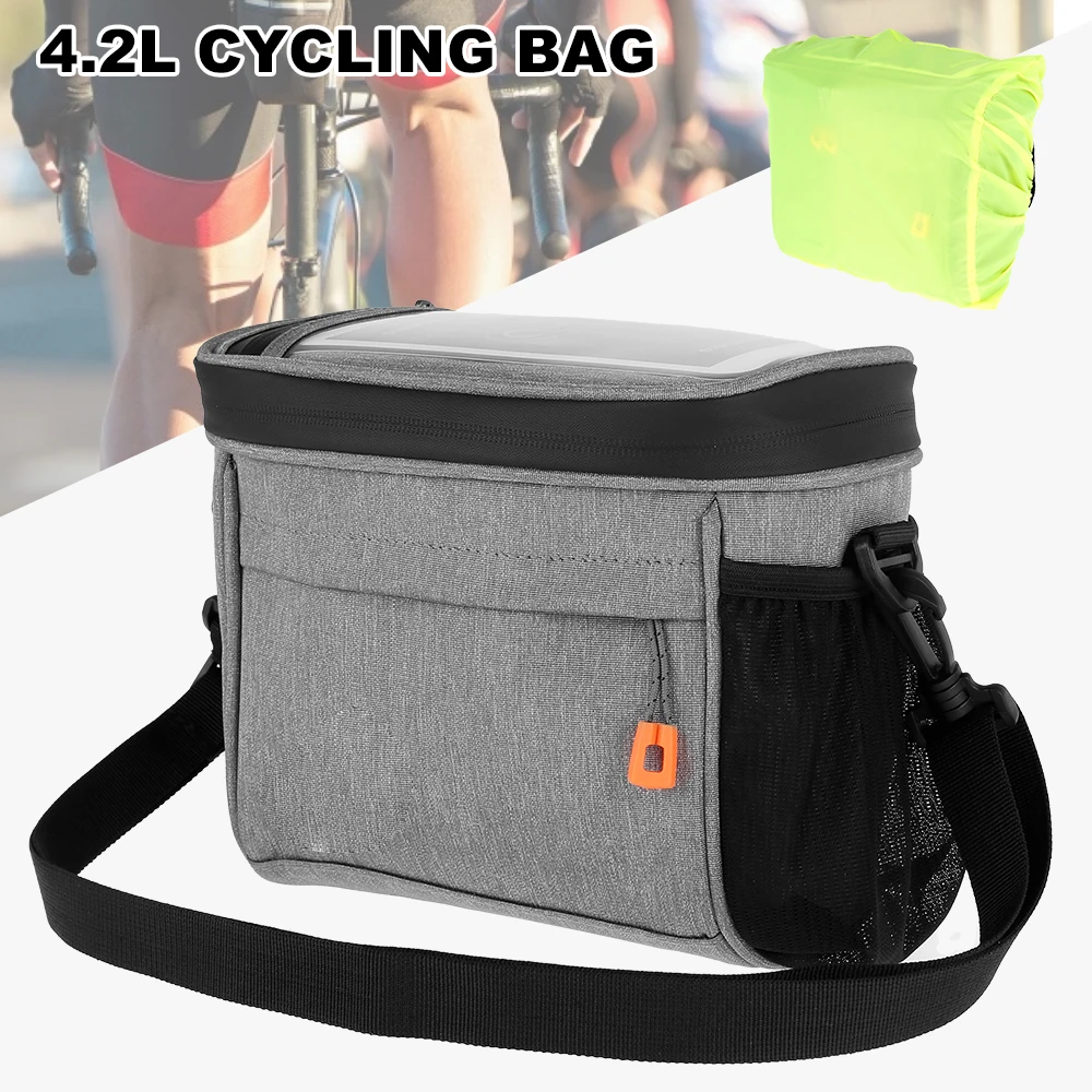 Bike Handlebar Bag 4.2L Bike Front Bag Waterproof Road Bike Basket with Rain Cover Bike Frame Bag with Adjustable Shoulder
Bike Handlebar Bag 4.2L Bike Front Bag Waterproof Road Bike Basket with Rain Cover Bike Frame Bag with Adjustable Shoulder