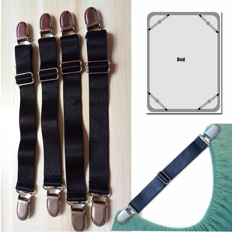 4Pcs/set Elastic Bed Sheet Grippers Belt Fastener Bed Sheet Clips Mattress Cover Blankets Holder Home Textiles Organize Gadgets
4Pcs/set Elastic Bed Sheet Grippers Belt Fastener Bed Sheet Clips Mattress Cover Blankets Holder Home Textiles Organize Gadgets