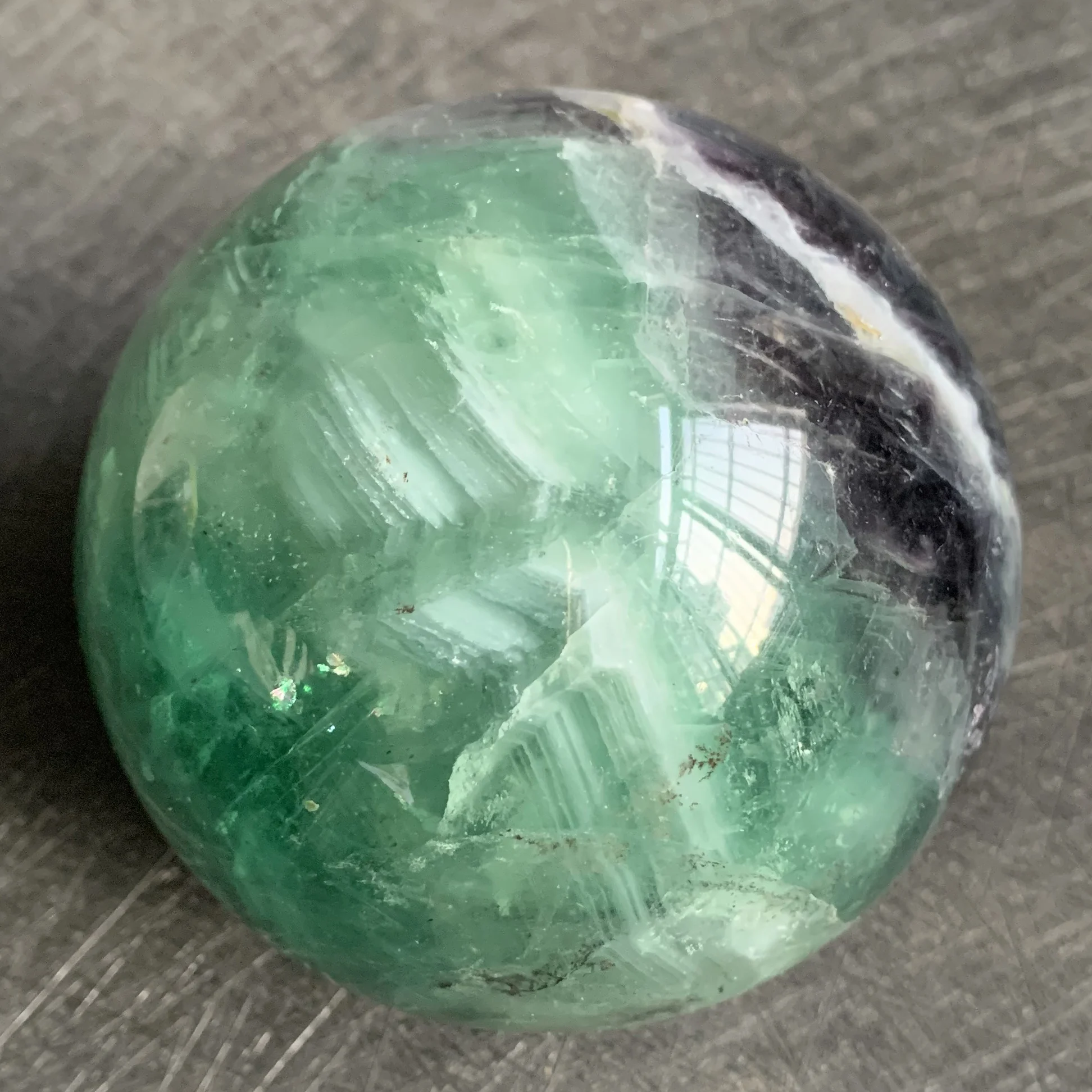 868g Natural Fluorite Sphere Decoration Ball Polished Quartz Crystal Reiki Healing W01
868g Natural Fluorite Sphere Decoration Ball Polished Quartz Crystal Reiki Healing W01
