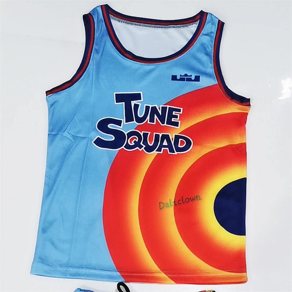 Детский трикотажный жилет Space Jam 2 футболка шорты косплей #6 James Tune Squad 2021 модная